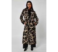 Urban Bliss Longline Leopard Formal Coat - 12