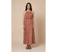 Urban Bliss Metallic Animal Maxi Dress In Burnt Orange Burnt Orange