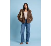 Urban Bliss Mongolian Faux Fur Coat In Brown Brown