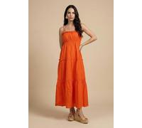 Urban Bliss Orange Ruched Tiered Maxi Dress - 8