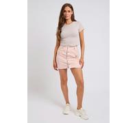 Urban Bliss Pink Tara Denim Cargo Pocket Button Up Mini Skirt - 10