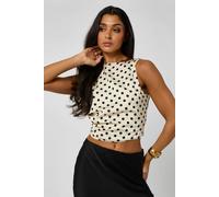 Urban Bliss Polka Satin Tie Back Top - 14