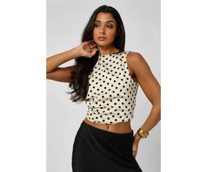 Urban Bliss Polka Satin Tie Back Top - 14