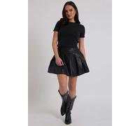 Urban Bliss PU Pleated Mini Skirt - 10