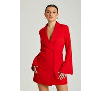 Urban Bliss Red Flare Sleeve Fitted Blazer Dress - 6
