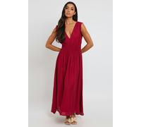 Urban Bliss Red Maxi Dress with Elasticated Waist - 12