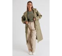 Urban Bliss Rubberised Raincoat In Khaki Khaki 14
