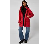 Urban Bliss Rubberised Raincoat In Red Red 16