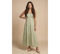 Urban Bliss Sage Ruched Tiered Maxi Dress - 14