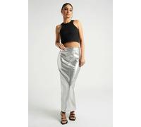 Urban Bliss Silver Maxi PU Skirt - 16