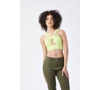 Urban Bliss Slinky Twist Cut Out Top In Green Green