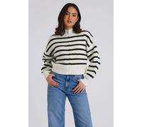 Urban Bliss Stripe Zip Ribbed Cardigan - M