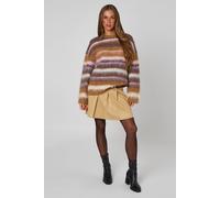 Urban Bliss Suede Belted Pleated Skirt In Tan Tan 8