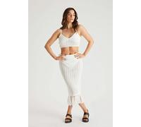 Urban Bliss Tassel Open Stitch Top & Midi Skirt - 16