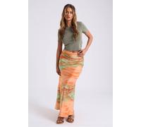 Urban Bliss Tie Dye Bias Cut Maxi Skirt In Orange Orange 14