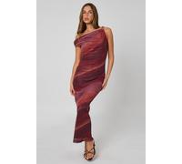 Urban Bliss Tie Dye Max Gold Trim Maxi Dress Multi 10