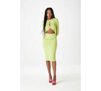 Urban Bliss Twist Cut Out Midi Dress In Green Green