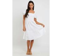 Urban Bliss White Milk-Maid Smock Dress - 10