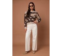 Urban Bliss Women's Abstract Brushed Jumper in Brown | Size: Large Urban Bliss Brown L