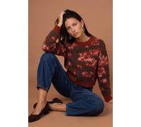 Urban Bliss Women's Abstract Brushed Jumper in Red | Size: Large Urban Bliss Red L