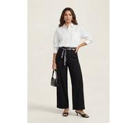 Urban Bliss Women's Black Belted Barrel Leg Trouser | Size: 12 Urban Bliss Black 12