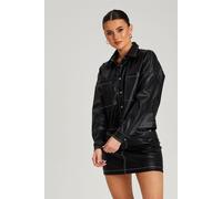 Urban Bliss Women's Black PU Shirt | Size: 16 Urban Bliss Black 16
