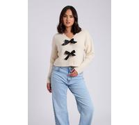 Urban Bliss Women's bow front cardigan in Cream | Size: Large Urban Bliss Cream L