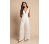 Urban Bliss Women's Broidery Trousers in White | Size: 16 Urban Bliss White 16