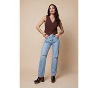 Urban Bliss Women's Chocolate Metallic Waistcoat | Size: 10 Urban Bliss Chocolate 10