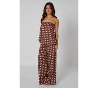 Urban Bliss Women's Chocolate Spot Bow Back Top | Size: 14 Urban Bliss Chocolate 14
