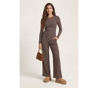 Urban Bliss Women's Chocolate Striped Jersey Top | Size: 12 Urban Bliss Chocolate 12
