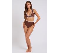 Urban Bliss Women's Contrast Bikini Bottom in Brown | Size: 10 Urban Bliss Brown 10