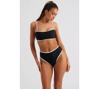 Urban Bliss Women's Contrast Binding Bikini Top in Black | Size: 12 Urban Bliss Black 12