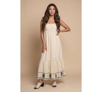 Urban Bliss Women's Cream Embroidery Hem Dress | Size: 14 Urban Bliss Cream 14