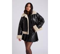 Urban Bliss Women's Cropped Bonded Jacket in Black | Size: 14 Urban Bliss Black 14