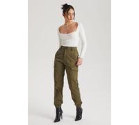 Urban Bliss Women's Cuffed Cargo Pants in Khaki | Size: 6 Urban Bliss Khaki 6