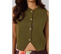 Urban Bliss Women's Green Button Front Vest | Size: Small Urban Bliss Green S