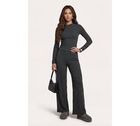 Urban Bliss Women's Grey Striped Jersey Top | Size: 16 Urban Bliss Grey 16