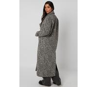 Urban Bliss Women's Grey Wool Blend Zebra Formal Coat | Size: 10 Urban Bliss Grey 10