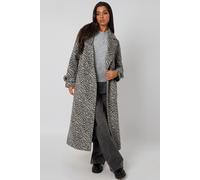 Urban Bliss Women's Grey Wool Blend Zebra Formal Coat | Size: 12 Urban Bliss Grey 12