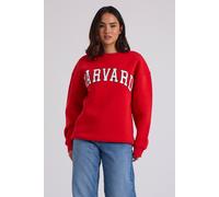 Urban Bliss Women's Harvard Oversized Sweatshirt in Red | Size: Large Urban Bliss Red L