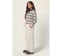 Urban Bliss Women's Ivory Stripe Rugby Shirt | Size: Medium/Large Urban Bliss Ivory M/L
