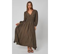 Urban Bliss Women's Khaki Elasticated Waist Dress | Size: 12 Urban Bliss Khaki 12