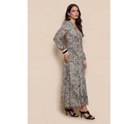 Urban Bliss Women's Khaki Metallic Zebra Dress | Size: 12 Urban Bliss Khaki 12