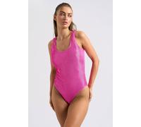 Urban Bliss Women's Metallic Textured Swimsuit in Pink | Size: 12 Urban Bliss Pink 12
