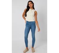 Urban Bliss Women's Mid Blue Flat Jegging | Size: 10 Urban Bliss Mid Blue 10