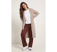 Urban Bliss Women's Mink Wool Blend Longline Cardigan in Khaki | Size: Large Urban Bliss Khaki L