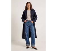 Urban Bliss Women's Navy Stripe Trench Coat | Size: 8 Urban Bliss Navy 8