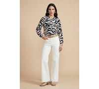Urban Bliss Women's Navy Zebra Shirt | Size: 8 Urban Bliss Navy 8