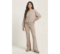 Urban Bliss Women's Oatmeal Bomber & Jogger Set in Cream | Size: Medium/Large Urban Bliss Cream M/L